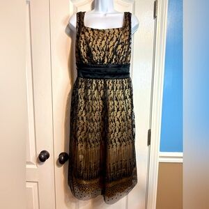 ONYX by Wendye Chaitin Champagne & Black Formal Dress - Size 20W 🌟👗NWT